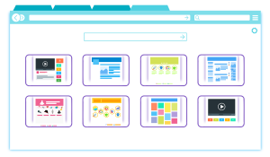 sample template of a computer screen with files open