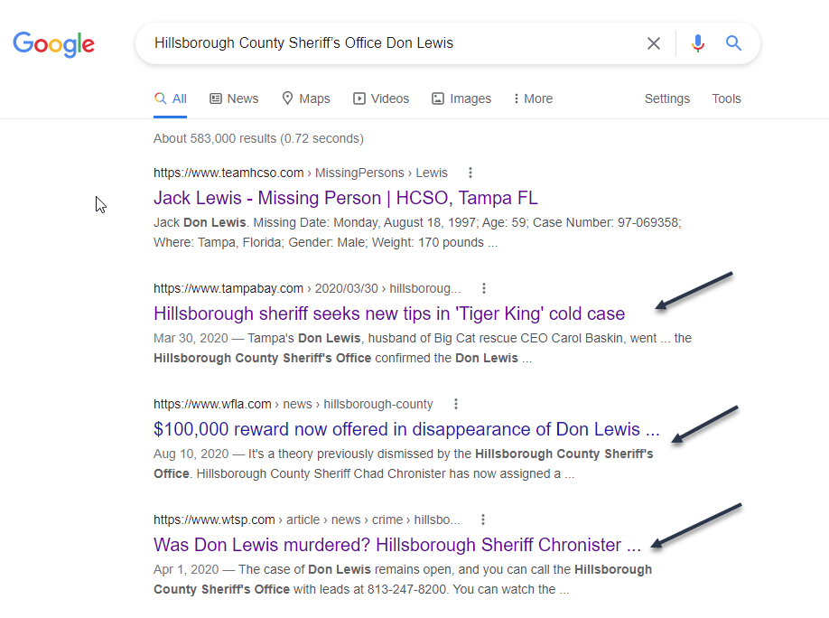 screenshot sheriff new leads