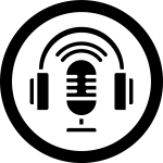 Podcast icon shows a microphone surrounded by headphones