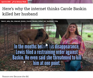 Carole Basin killed husband story