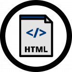 HTML icon shows a page with code symbol