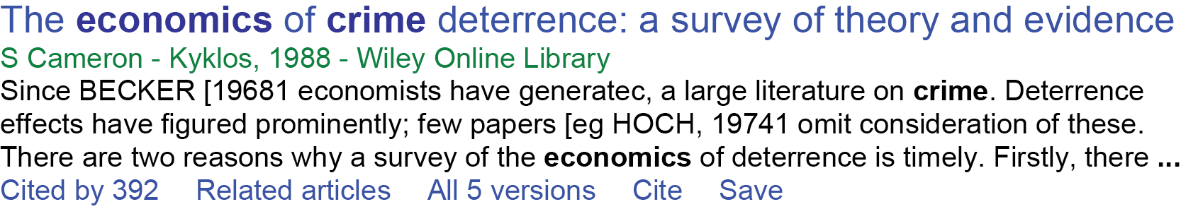 Source summary from Google Scholar