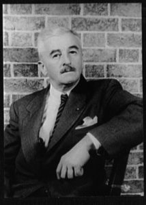 black and white portrait of William Faulkner