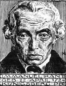 Illustrated portrait of Immanuel Kant (1924)