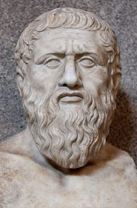 Photograph of a marble statue of Plato