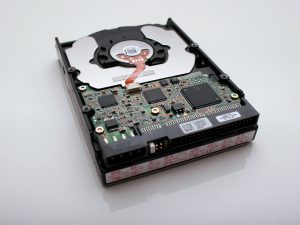 Photo of hard drive assembly.