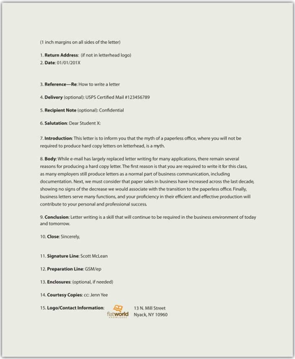 Figure 9.2.3: Sample Business Letter