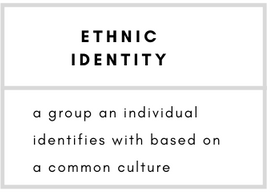 Ethnic Identity– a group an individual identifies with based on a common culture.