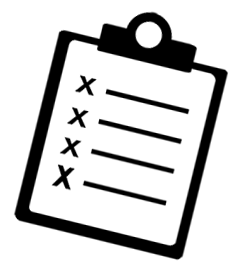 A checklist on a clipboard